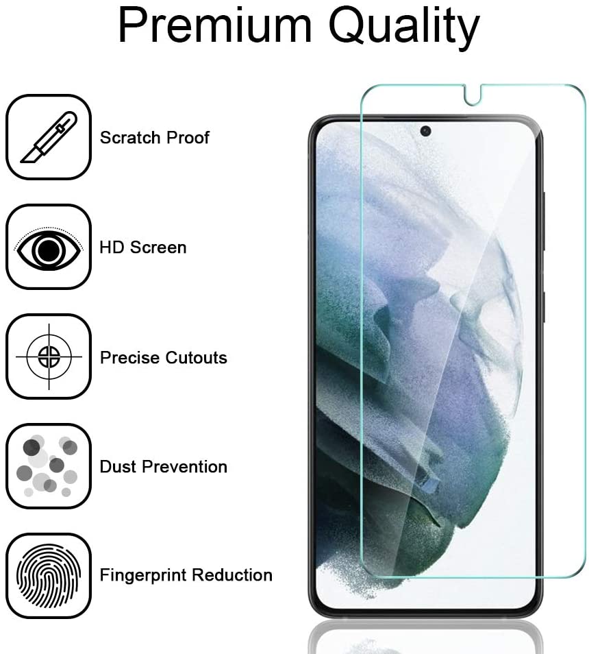 [3+3 Pack]For Samsung Galaxy S24 Ultra Screen Protector, [Fingerprint  Unlock]HD Clear Tempered Glass Screen Film+Camera Lens Protector,  Anti-Scratch
