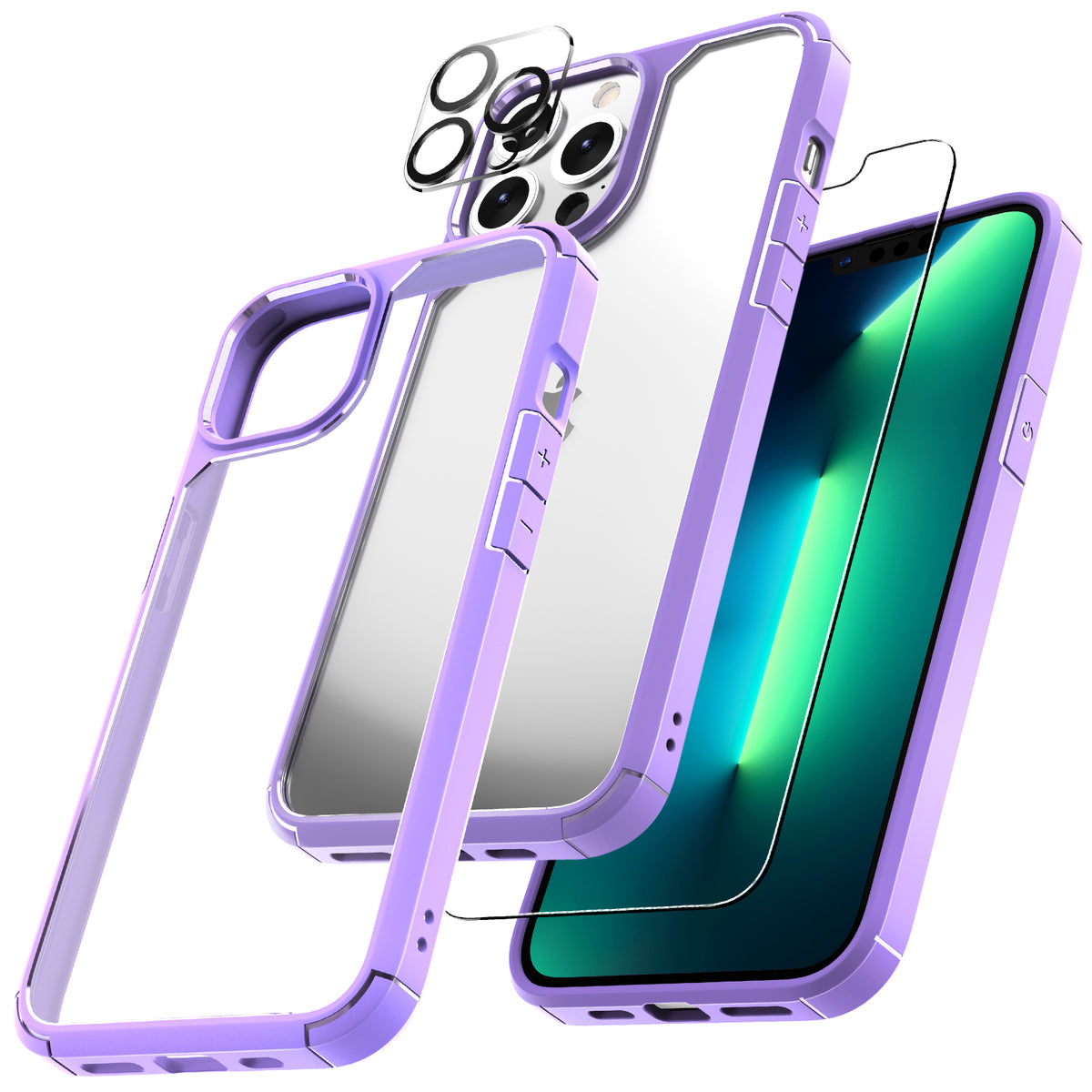 TAURI [3 in 1] Defender Designed for iPhone 13 Pro Case 6.1 Inch, with
